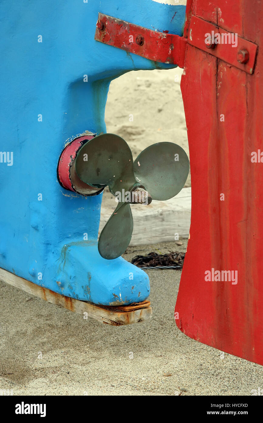 Old boat engine propeller Stock Photo Alamy