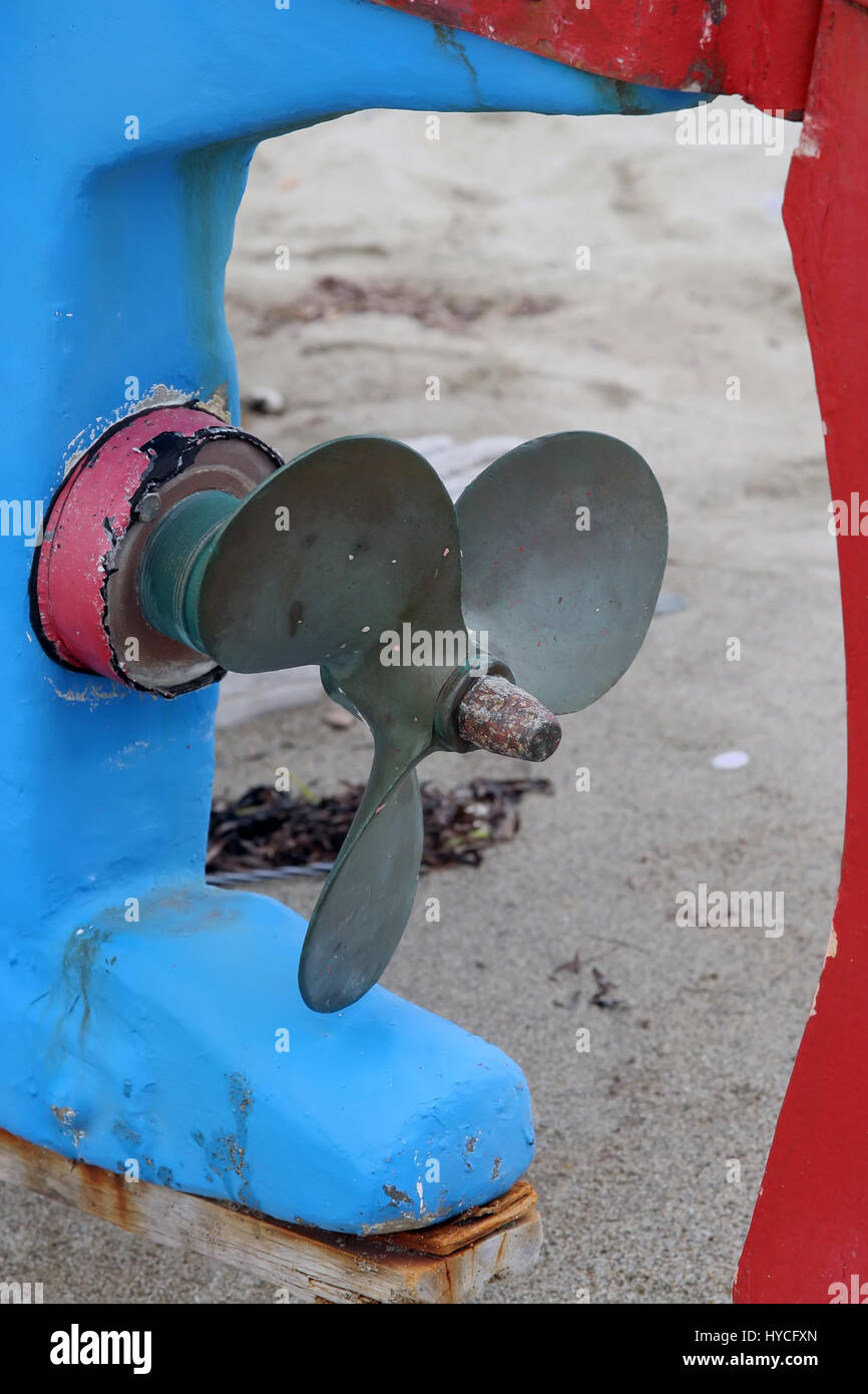 Old boat engine propeller Stock Photo Alamy
