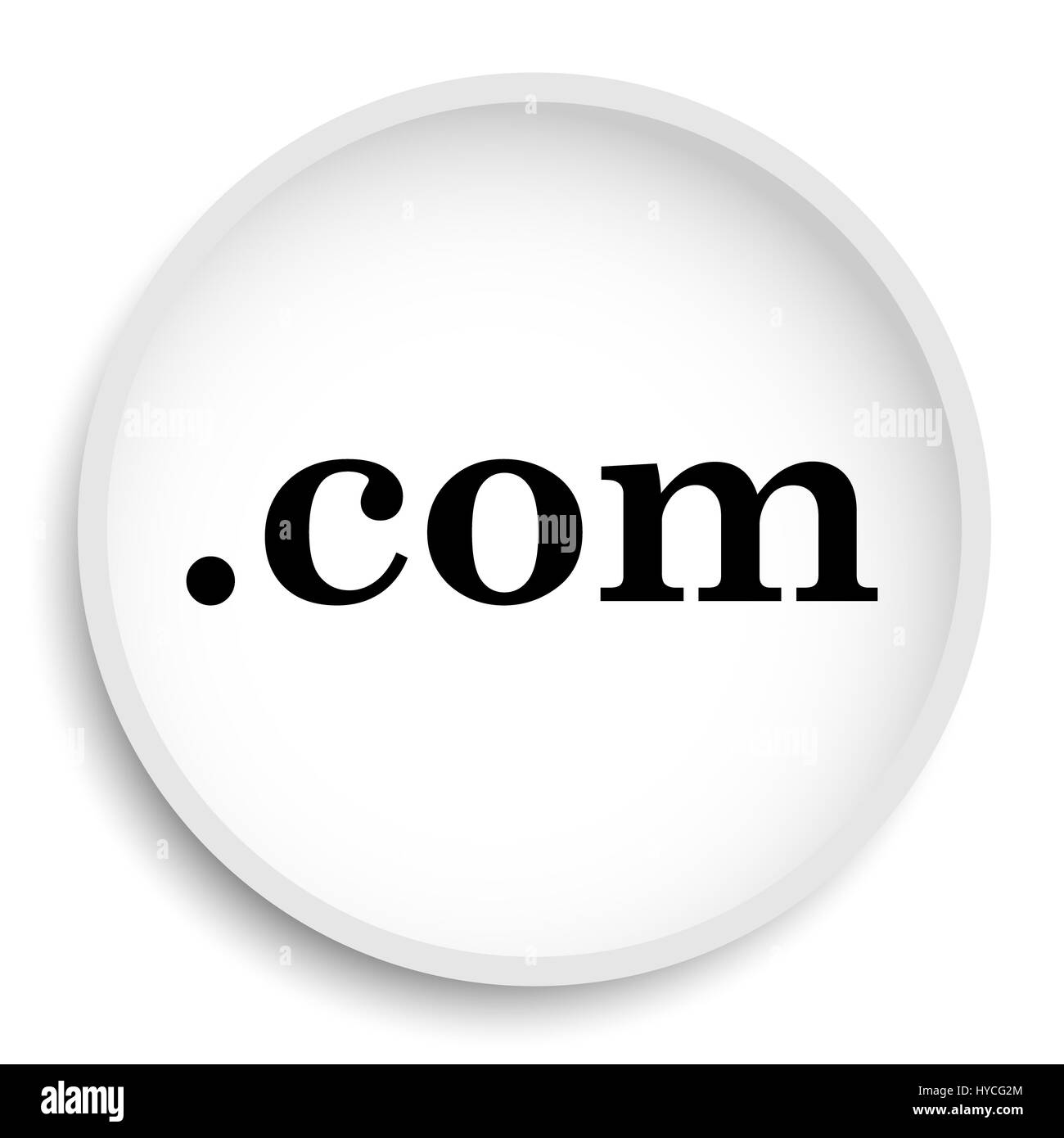 .com icon. .com website button on white background Stock Photo - Alamy