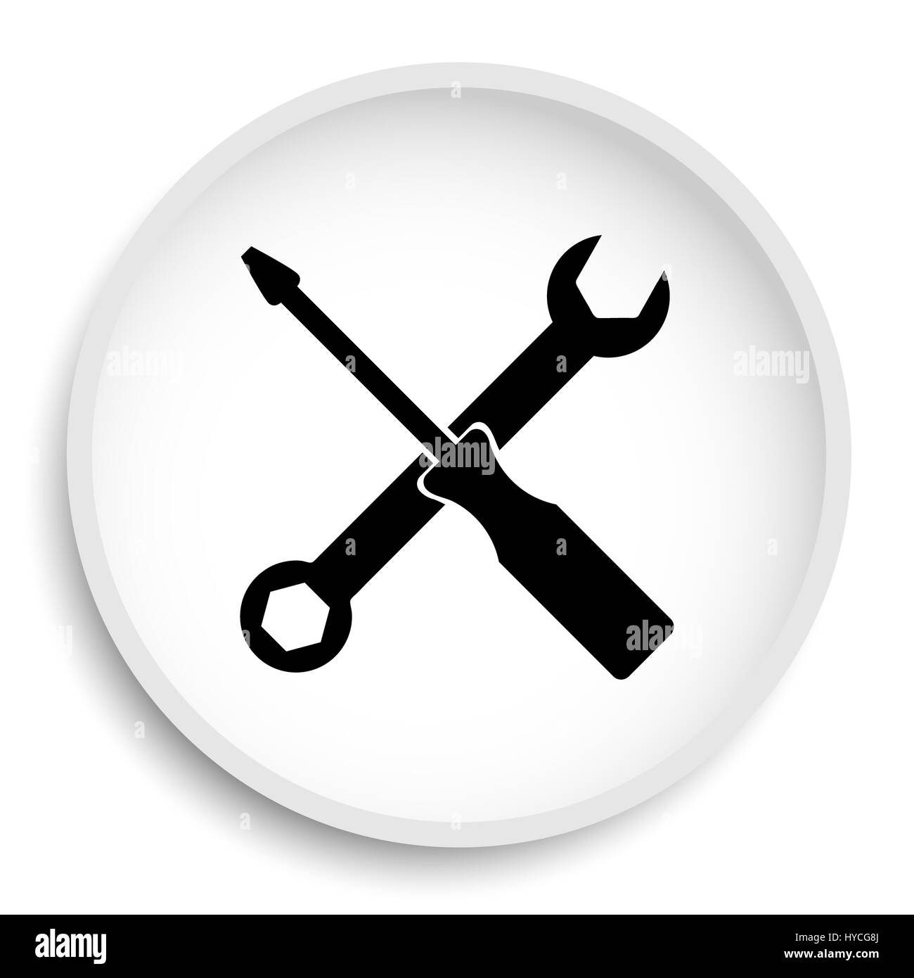 Tools icon. Tools website button on white background Stock Photo Alamy