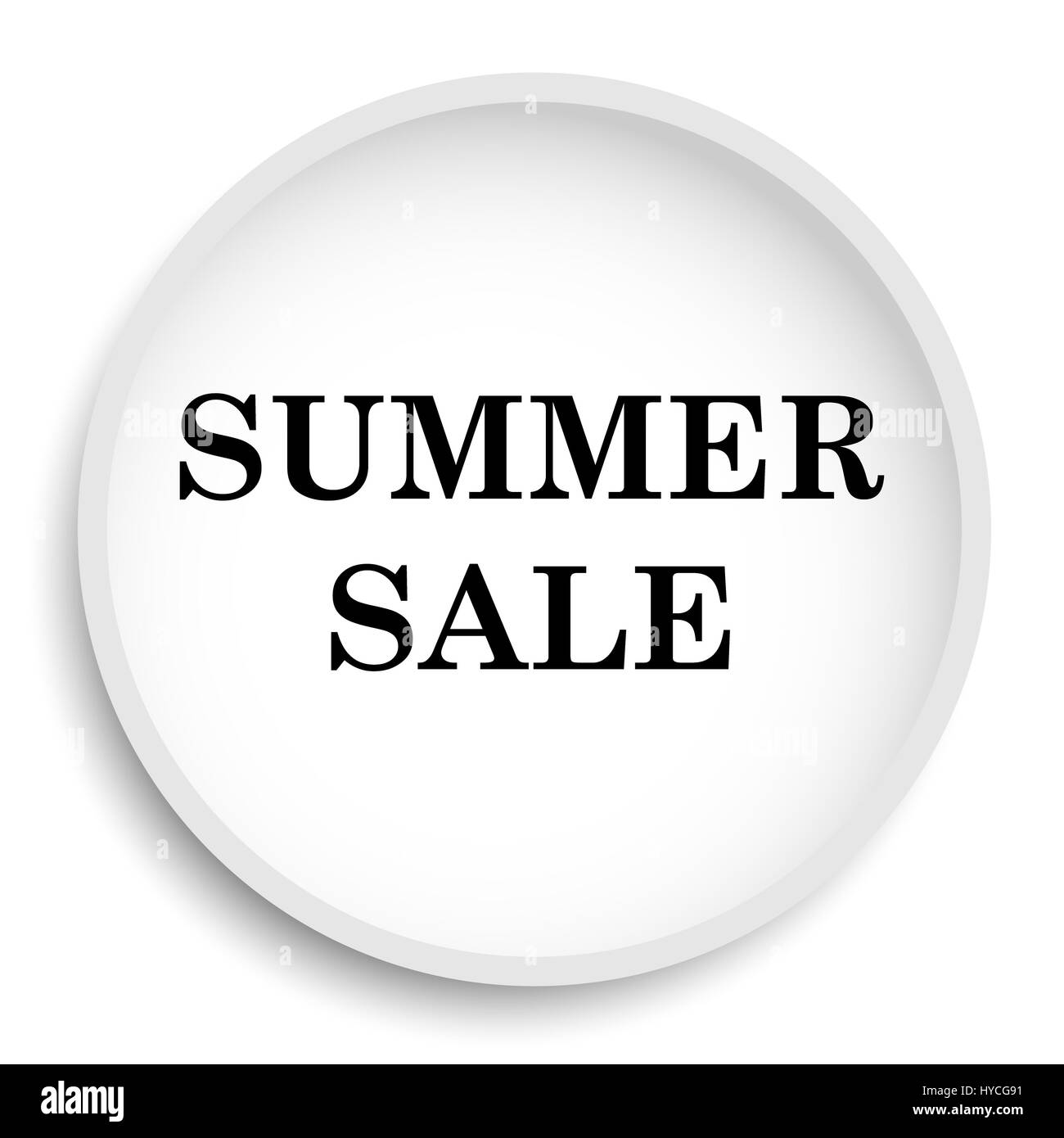 Summer sale icon. Summer sale website button on white background. Stock Photo