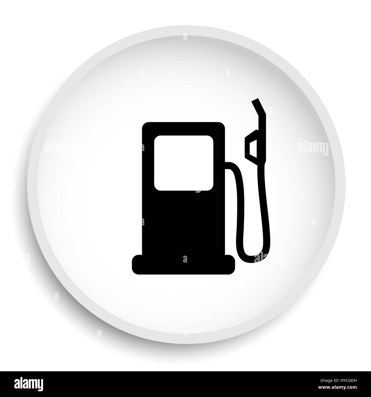 Gas pump icon. Gas pump website button on white background Stock Photo