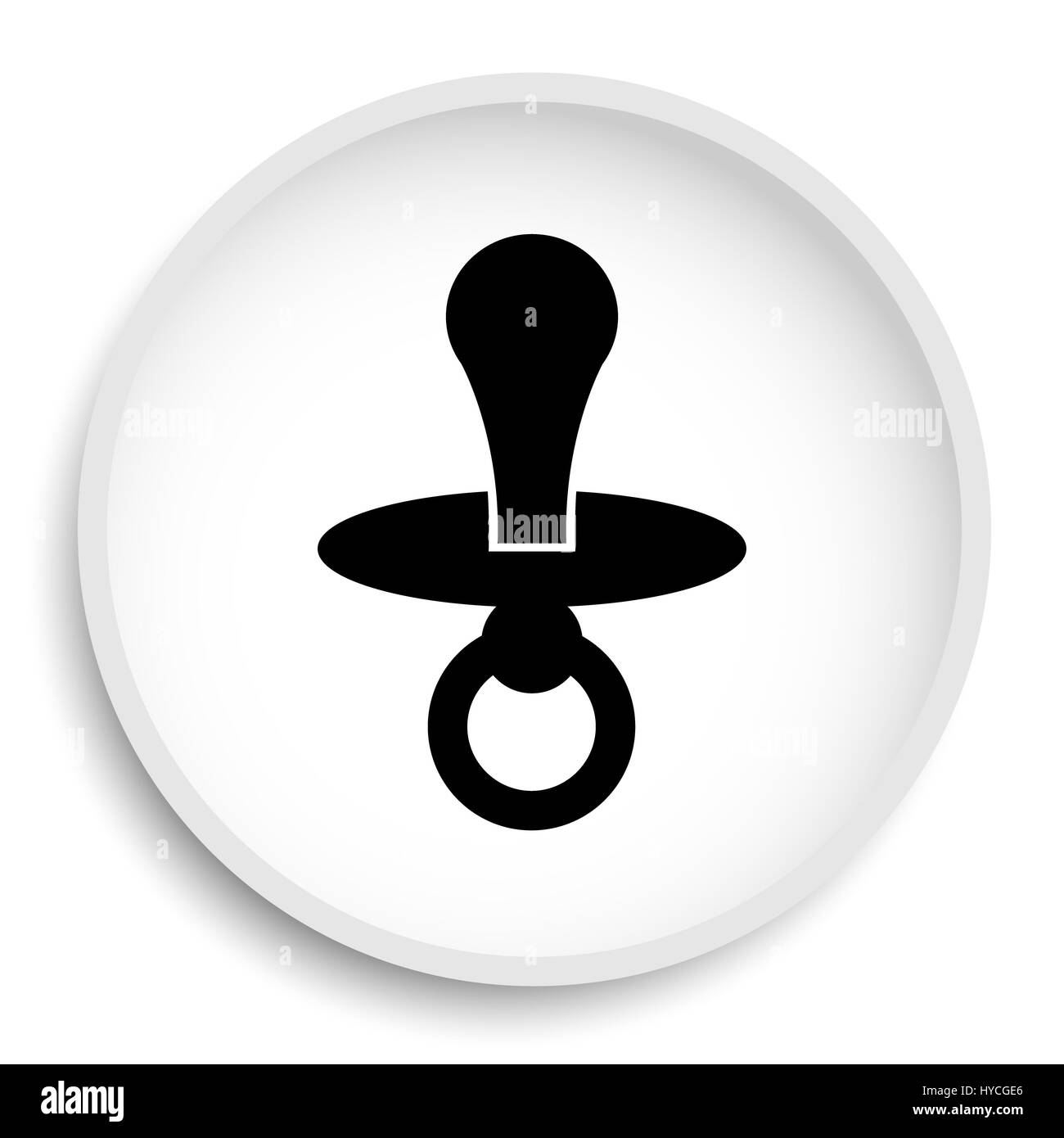 Pacifier icon. Pacifier website button on white background. Stock Photo