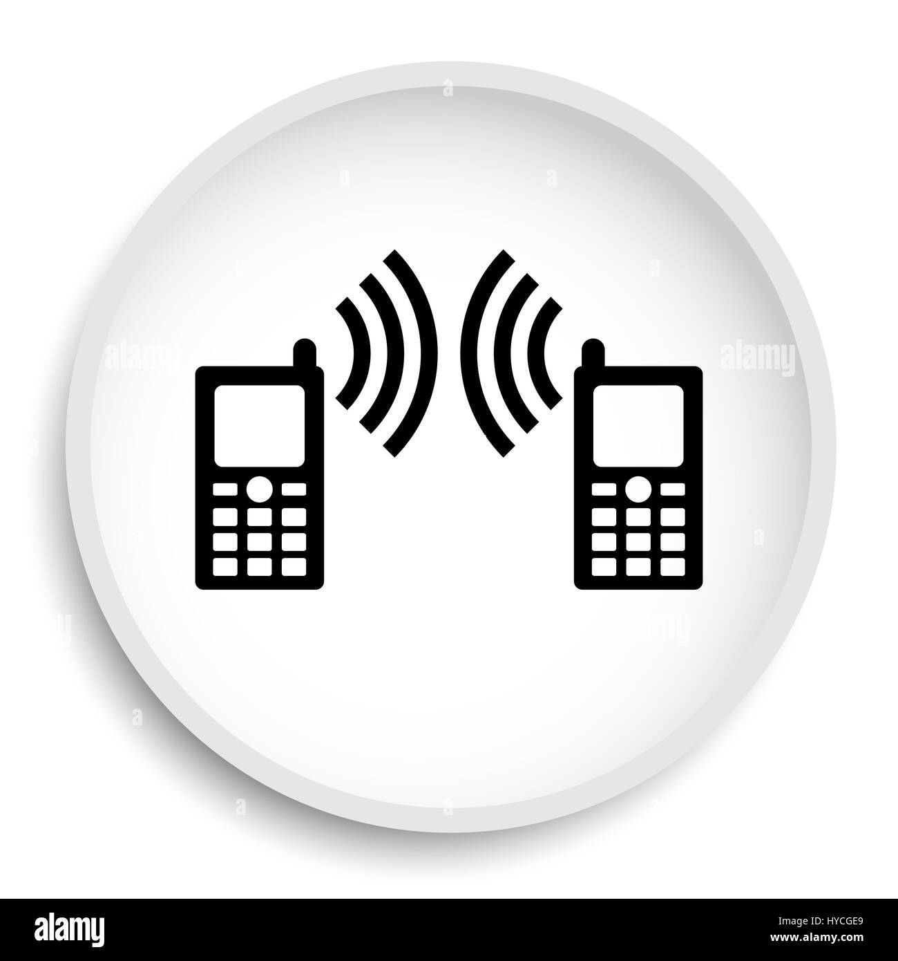 Communication icon. Communication website button on white background ...