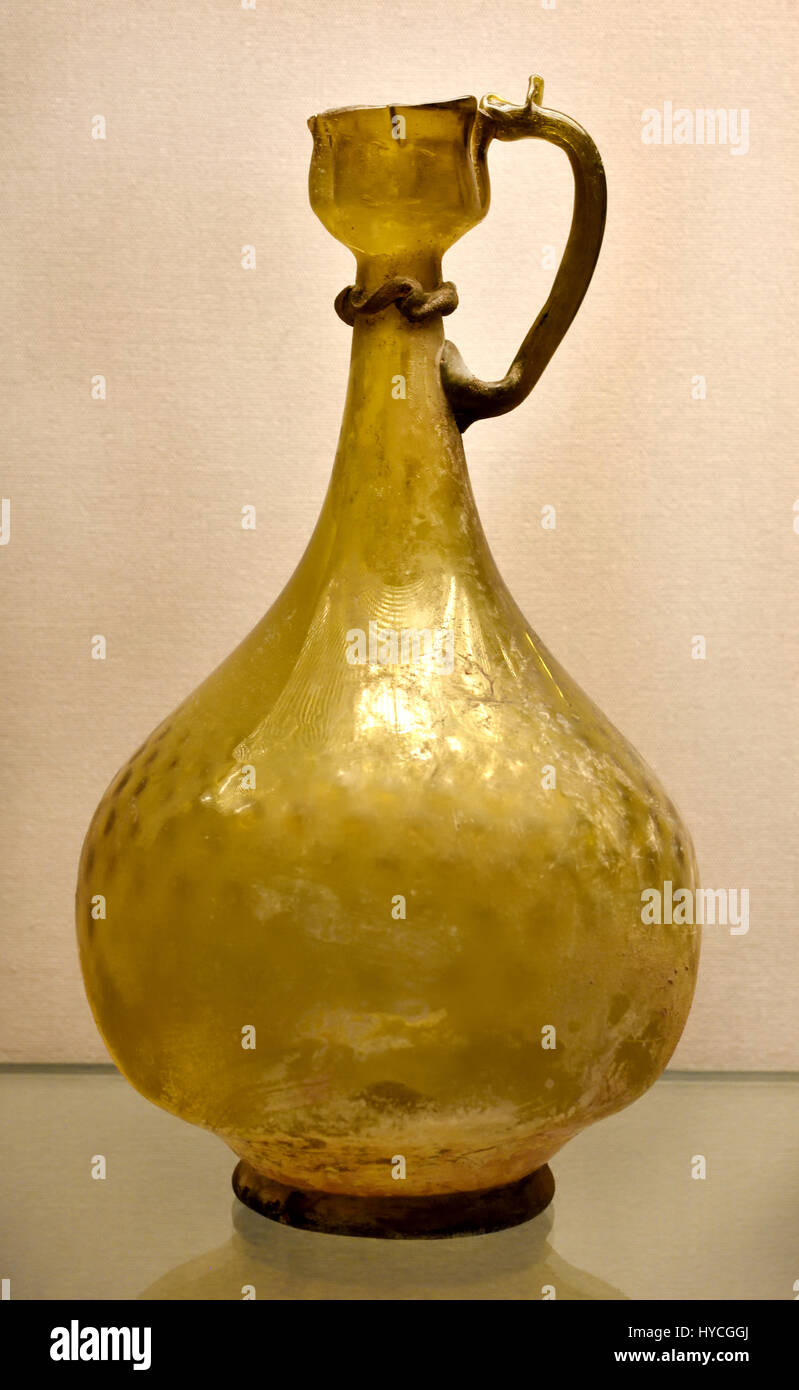 Iranian Glass Bottle Iran Kashan 17th  Century Islam Islamic. Stock Photo