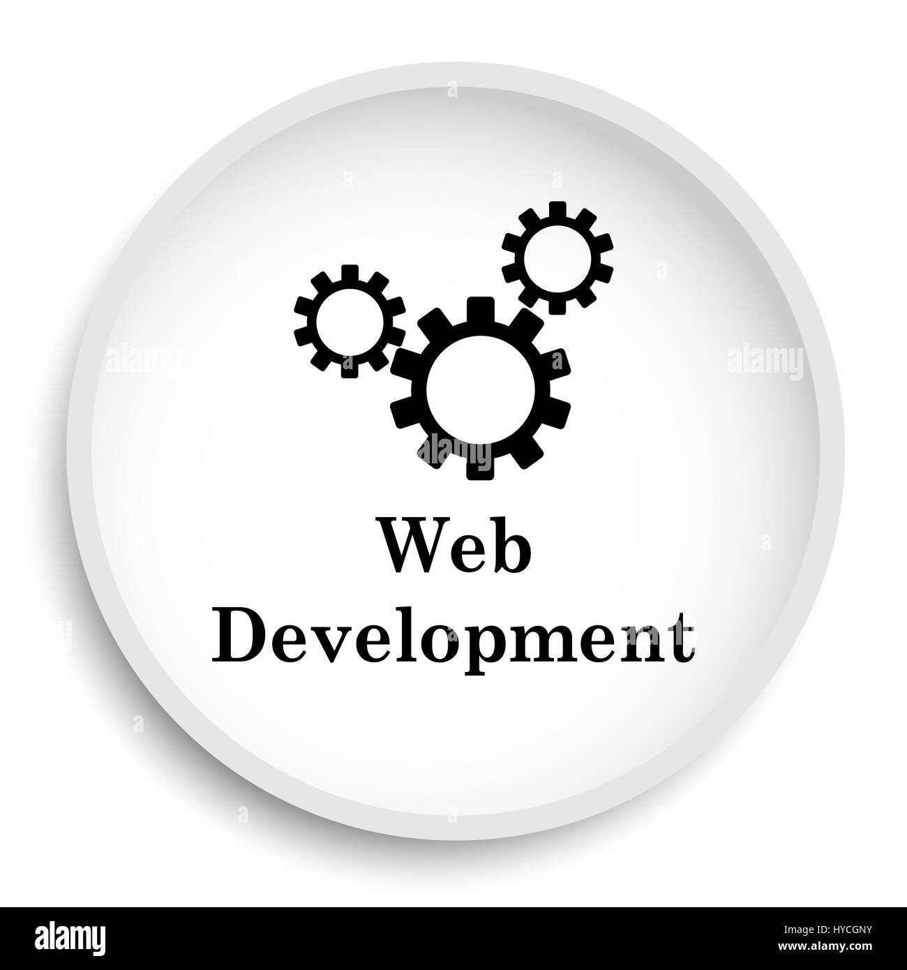 Web development icon. Web development website button on white ...