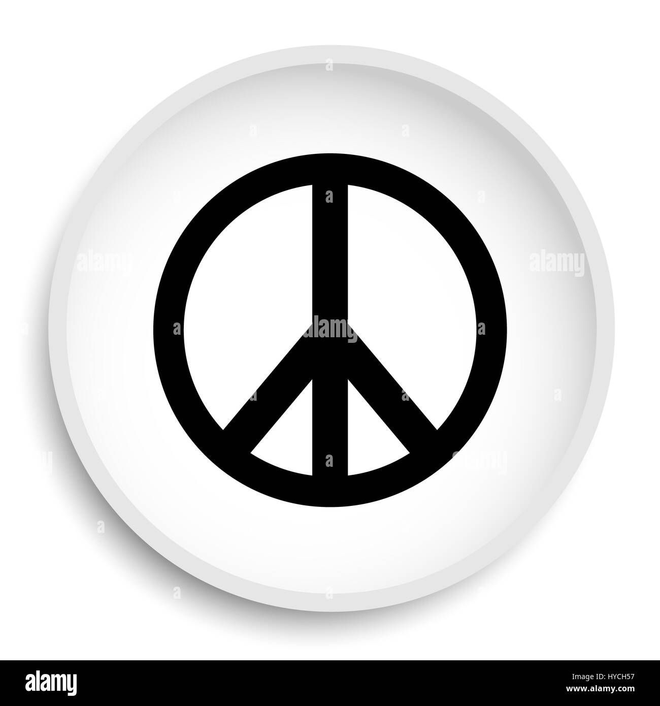 Peace icon. Peace website button on white background Stock Photo - Alamy