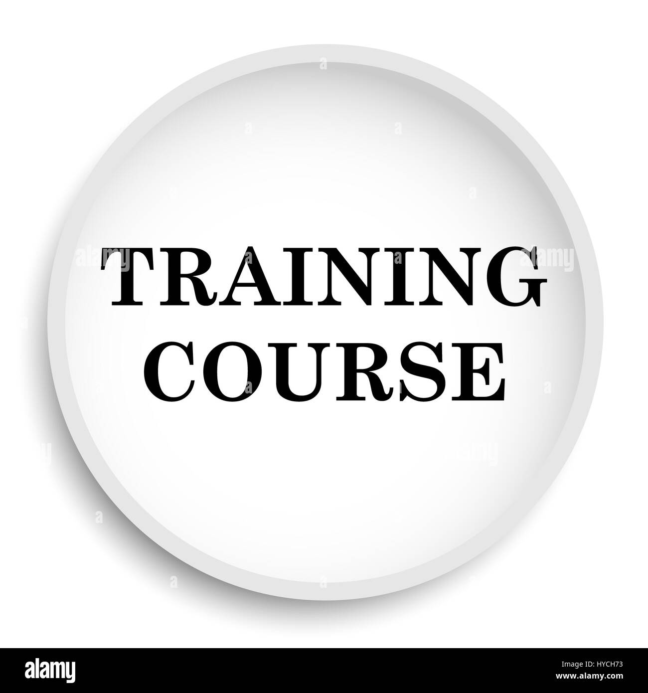 Training course icon. Training course website button on white ...