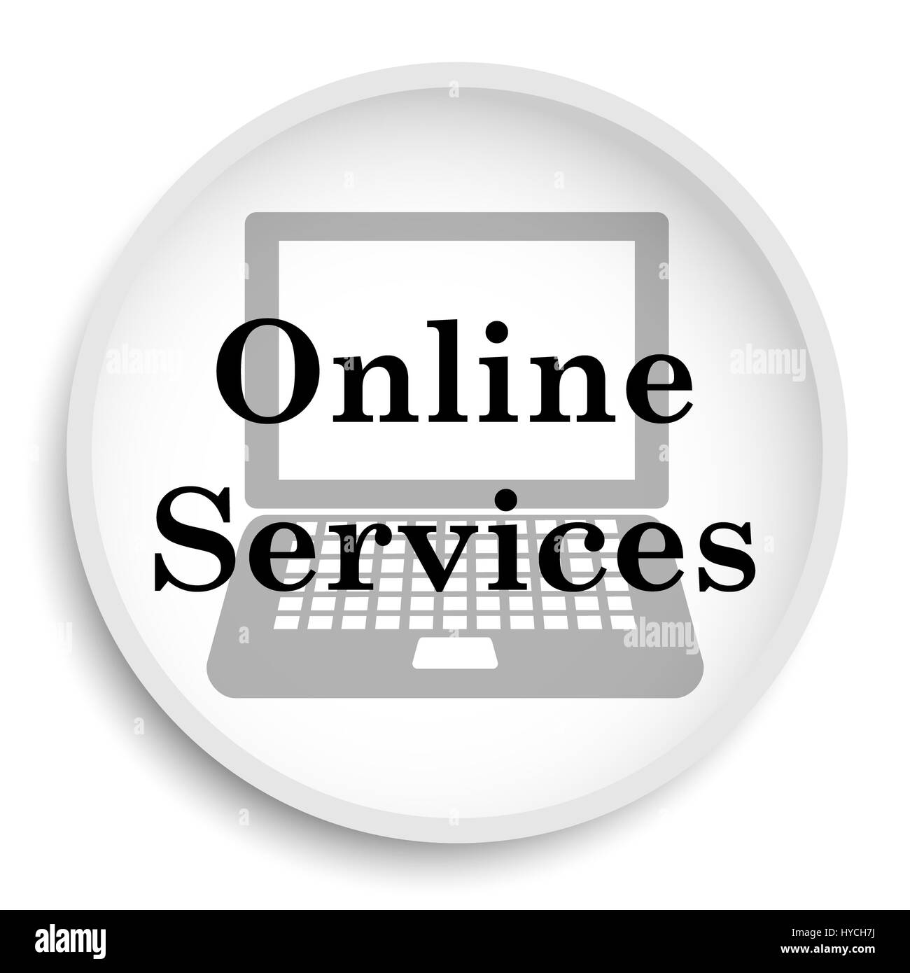 Online services icon. Online services website button on white background  Stock Photo - Alamy