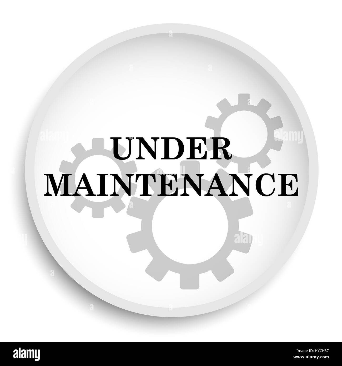 https://c8.alamy.com/comp/HYCH87/under-maintenance-icon-under-maintenance-website-button-on-white-background-HYCH87.jpg