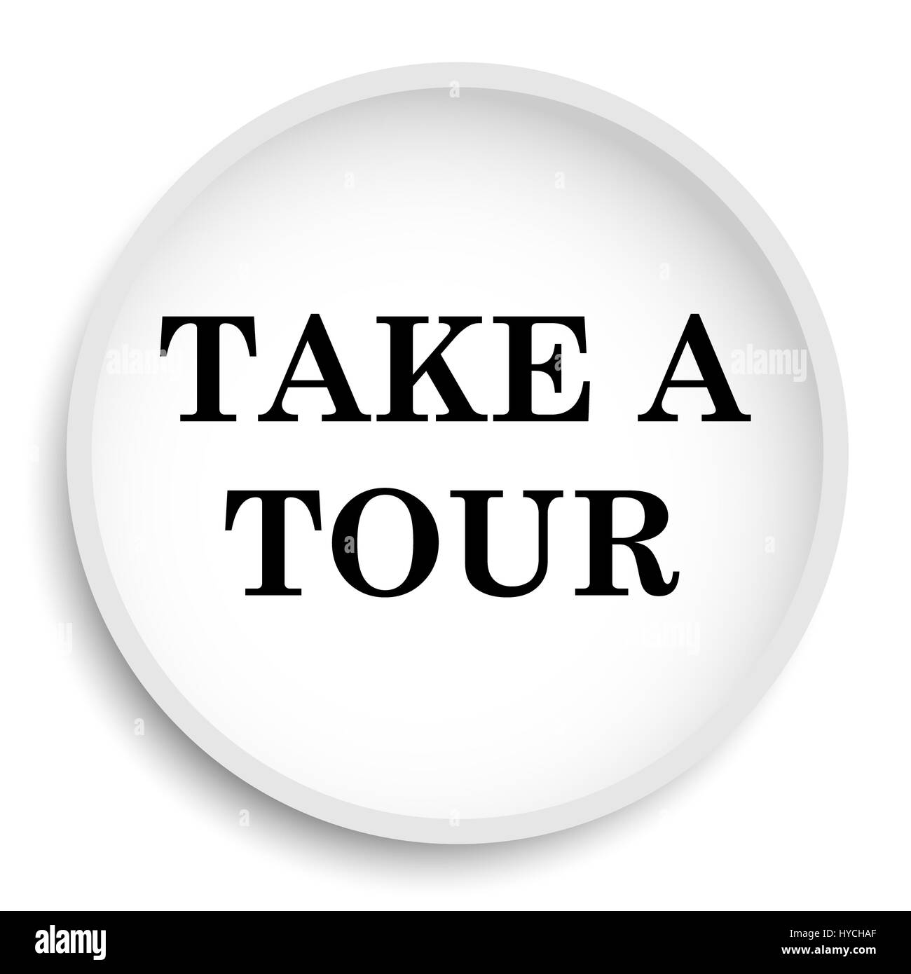 Take a tour icon. Take a tour website button on white background Stock  Photo - Alamy