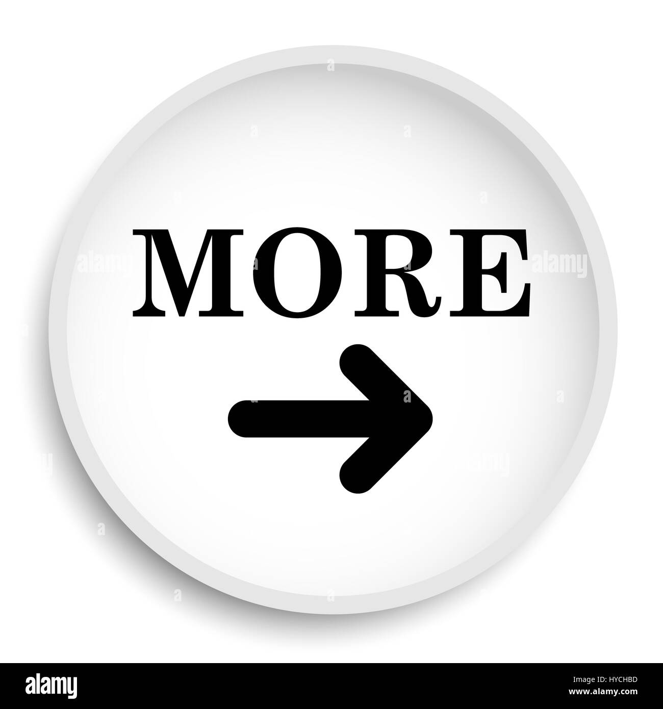 More icon. More website button on white background Stock Photo - Alamy