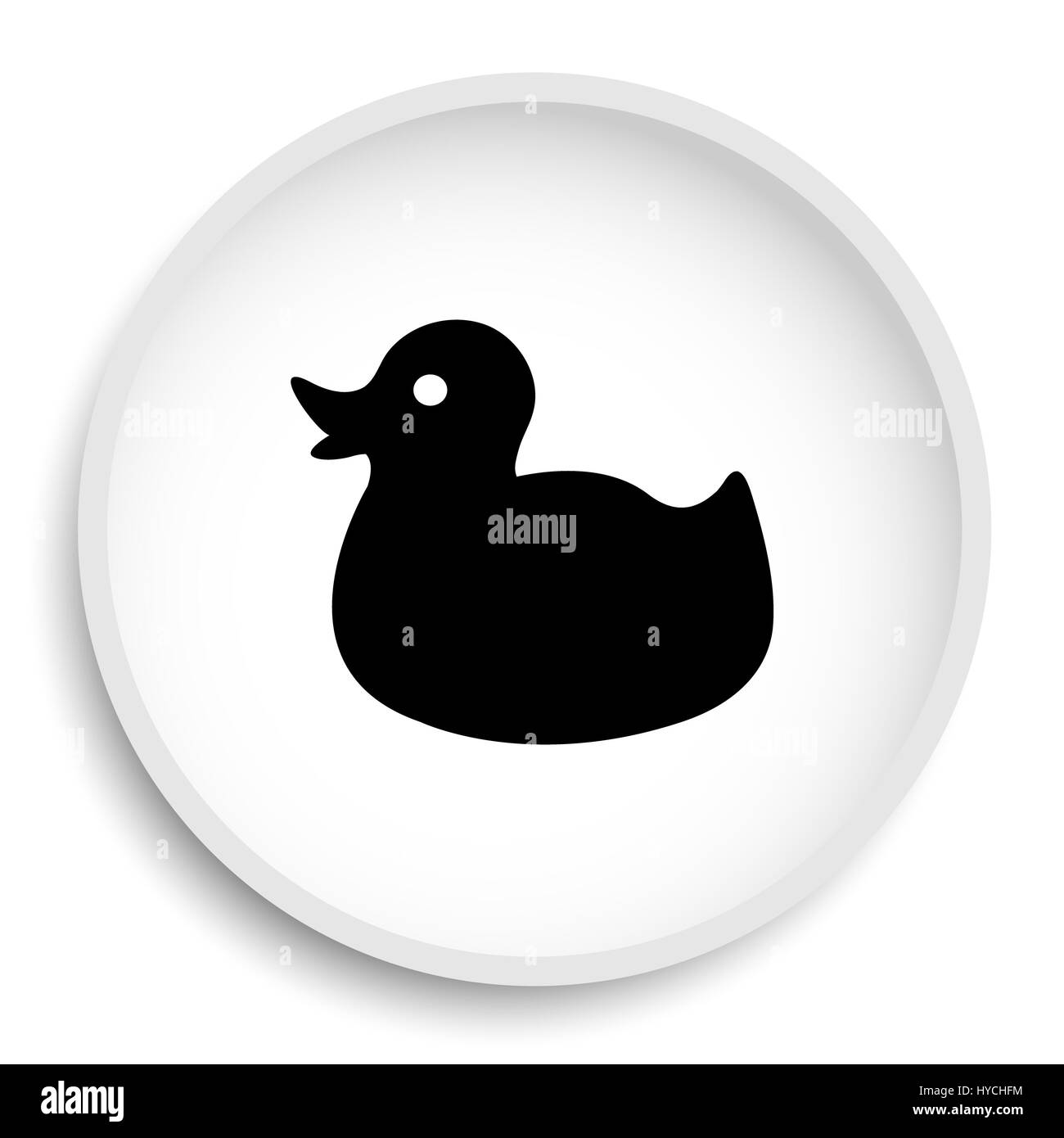 Duck icon. Duck website button on white background Stock Photo - Alamy