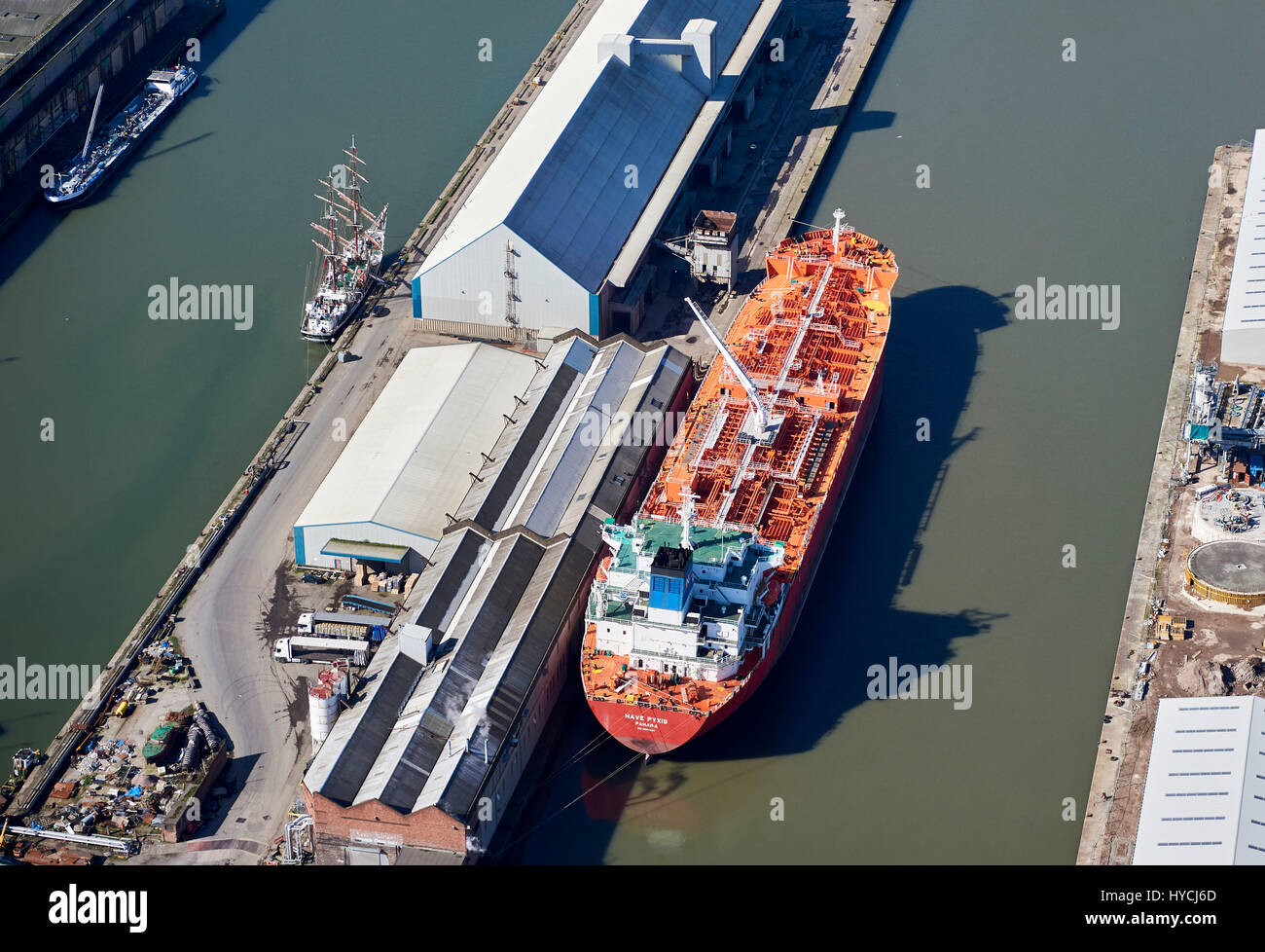 Seaforth Docks, Liverpool, Merseyside, North West England, UK Stock Photo