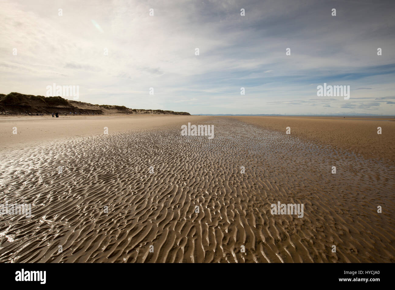 Formby Beach near Liverpool , England. Patterns in the sand Stock Photo Alamy