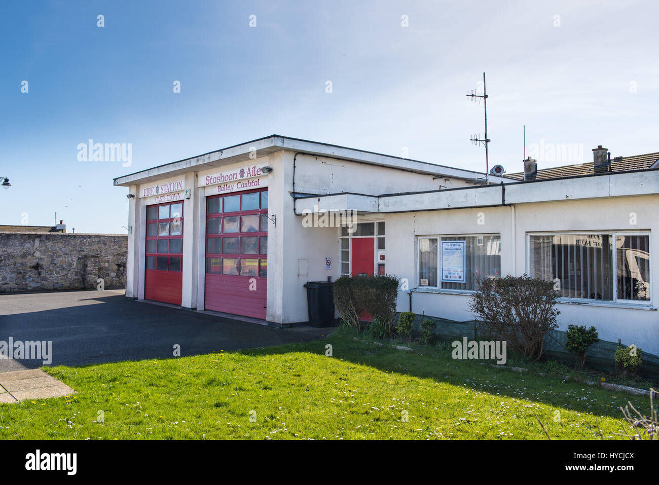 Castletown Fire Station, Isle of Man. Stock Photo
