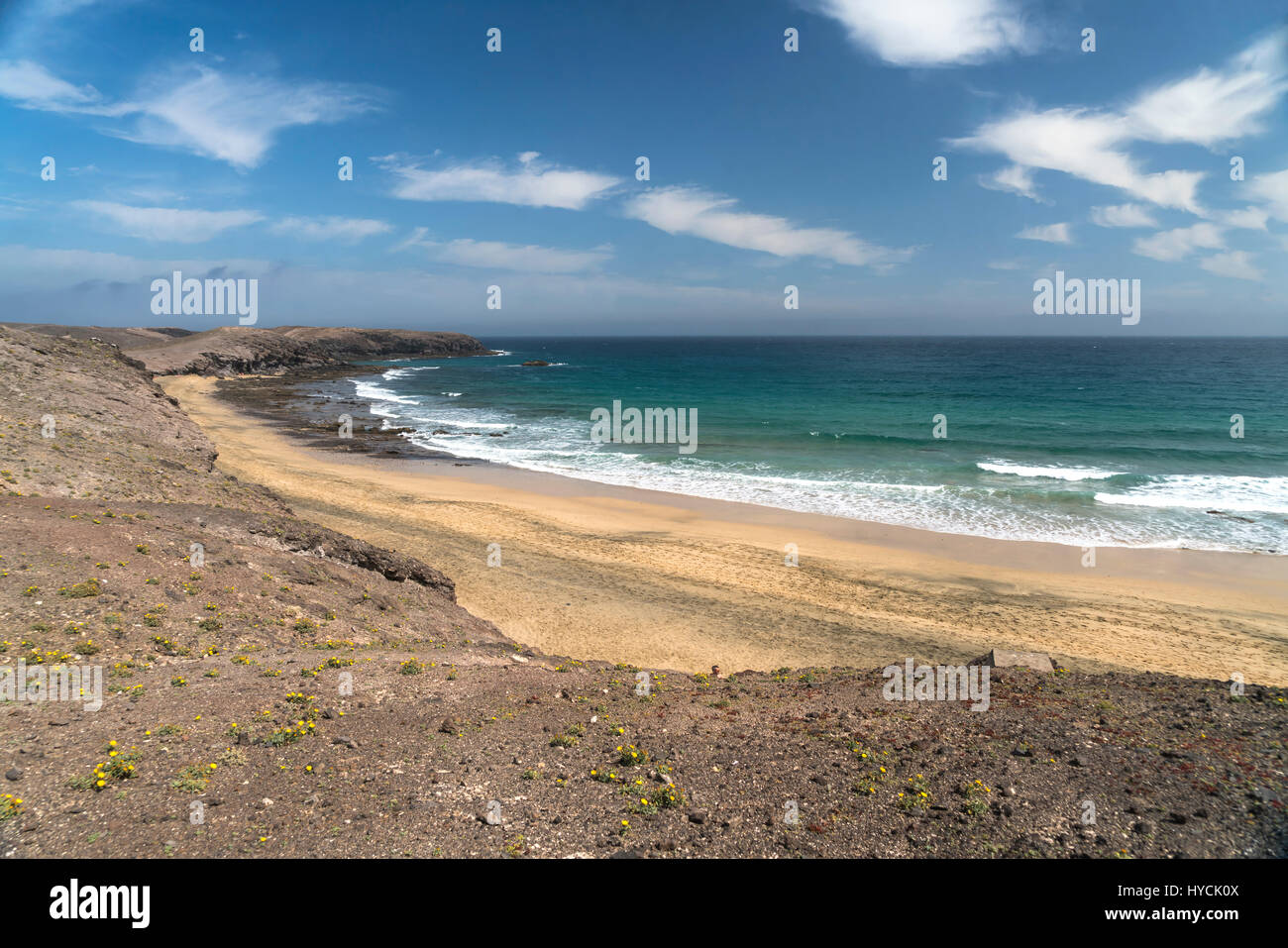 Strand Caleta del Congrio, Playas de Papagayo bei Playa Blanca, Insel