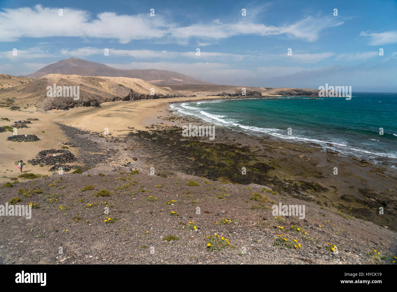 Strand Caleta del Congrio, Playas de Papagayo bei Playa Blanca, Insel