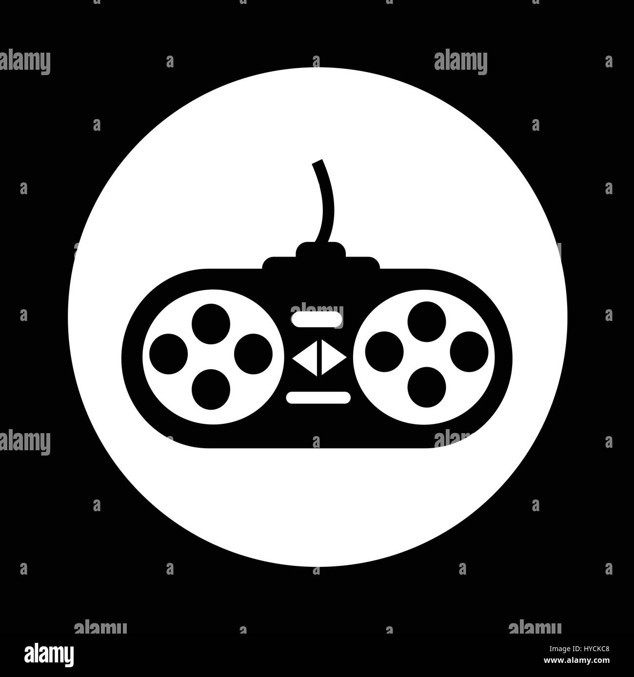 Video game controller illustration Black and White Stock Photos ...