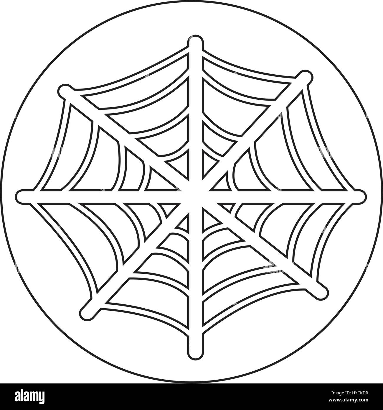 Spider Web Outline Template