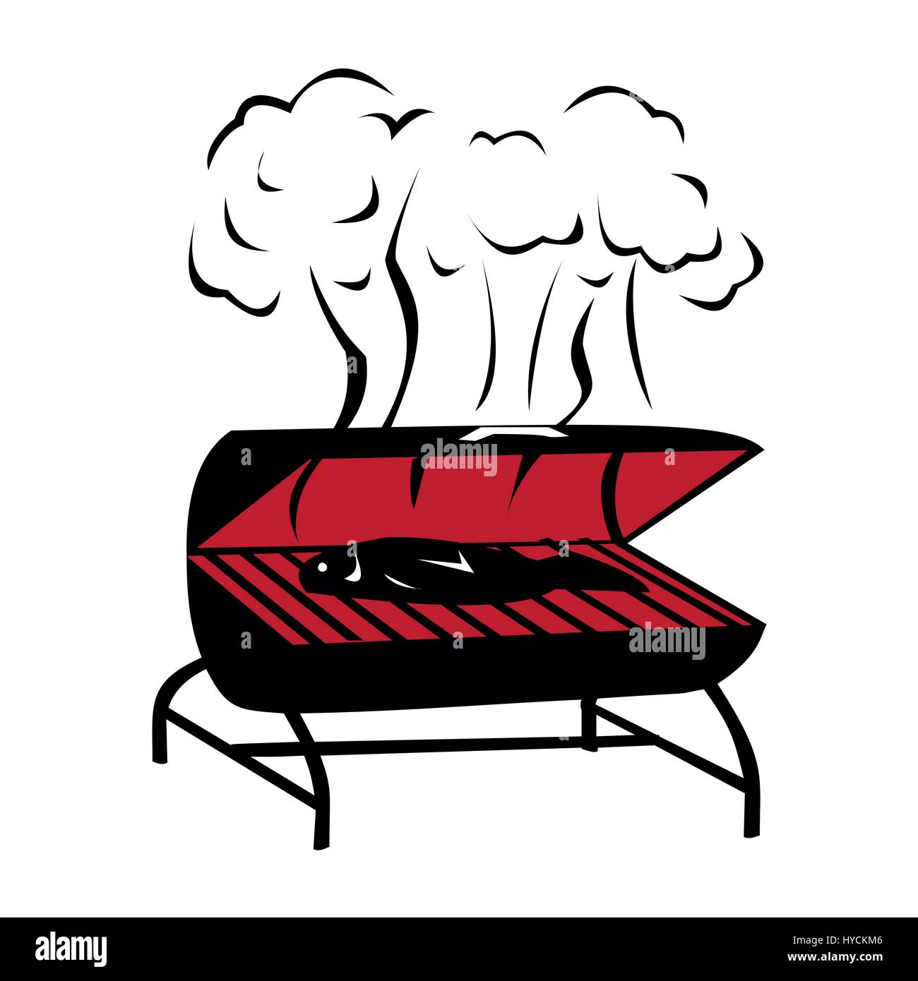 Vector black BBQ Grill icon on white background Stock Vector Image & Art -  Alamy
