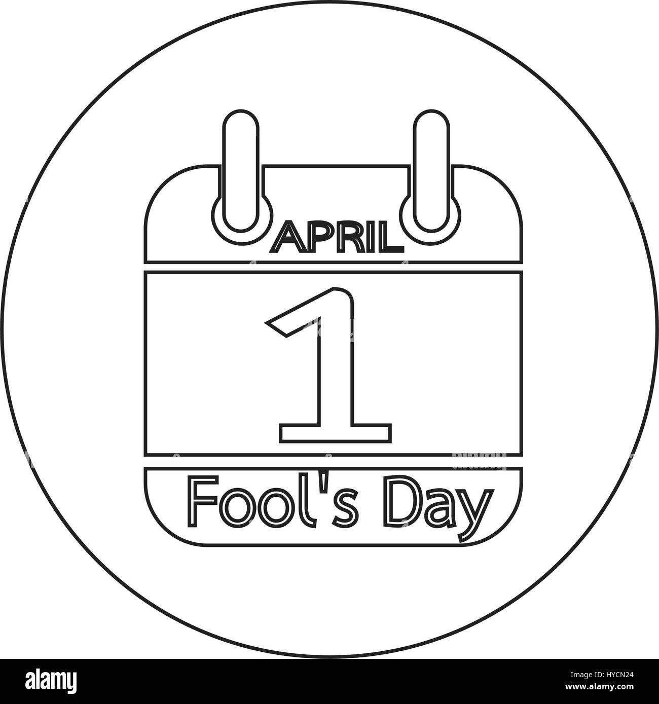 Calendar of April Fools day icon illustration design Stock Vector Image