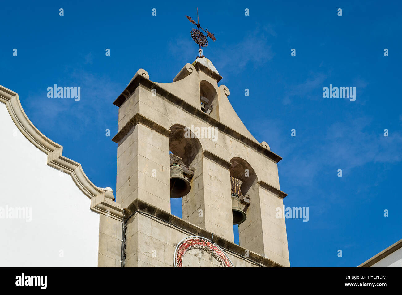 Bell tower of Iglesia Parroquial de San Marcos in Icod Stock Photo