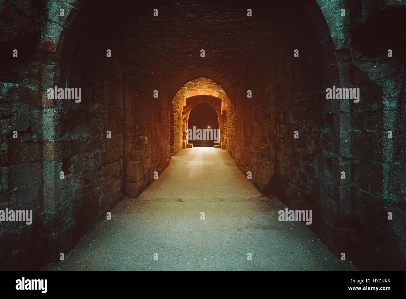 Mysterious magical gate to the underworld. Dark fantasy Stock Photo