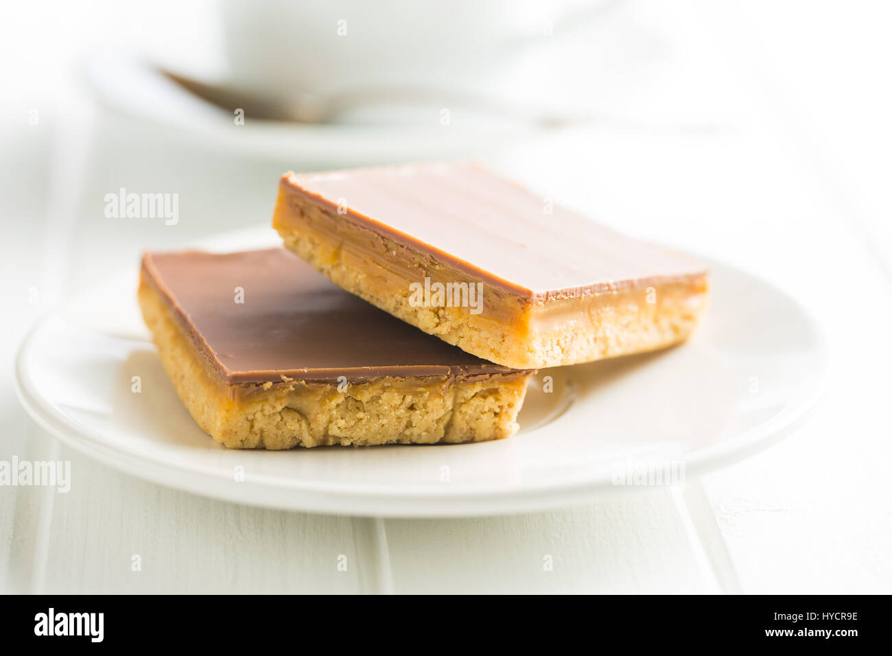 Sweet caramel dessert on plate Stock Photo Alamy