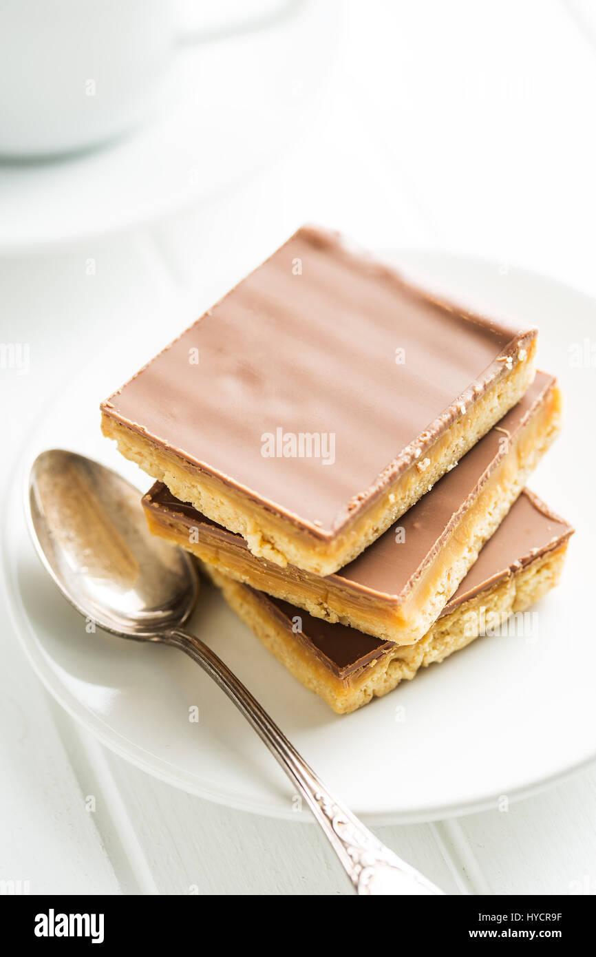 Sweet caramel dessert on plate Stock Photo Alamy