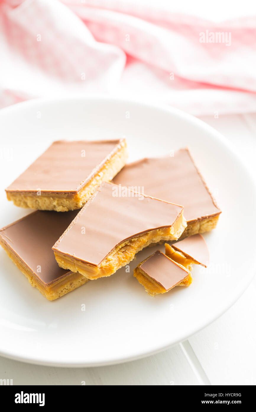 Sweet caramel dessert on plate Stock Photo Alamy