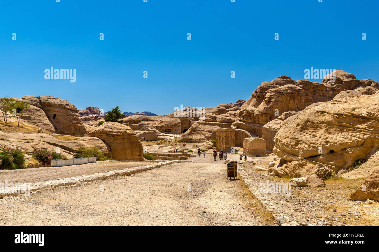 Road to the Siq at Petra Stock Photo