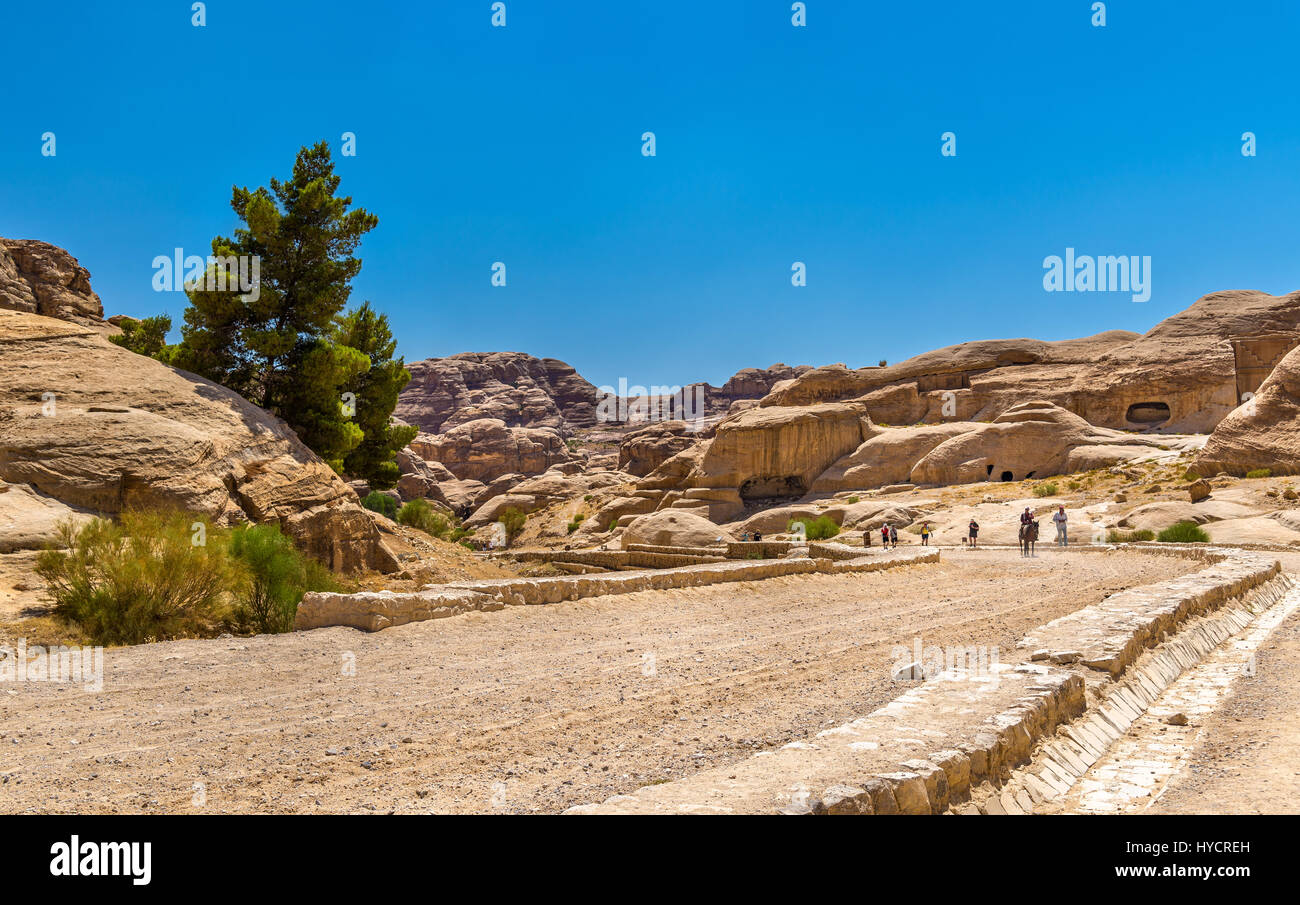 Road to the Siq at Petra Stock Photo