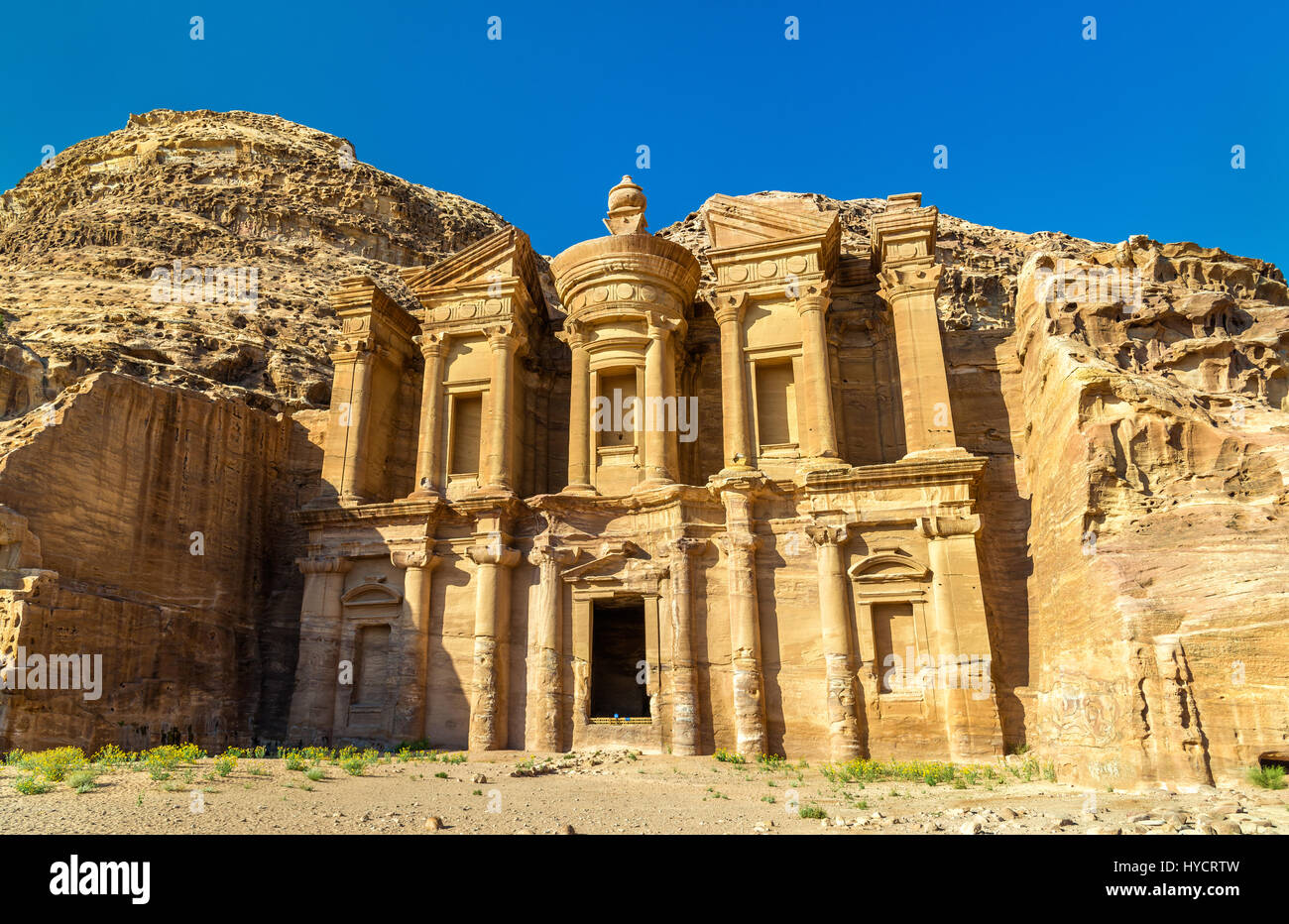 Ad Deir, the Monastery at Petra. UNESCO heritage site Stock Photo