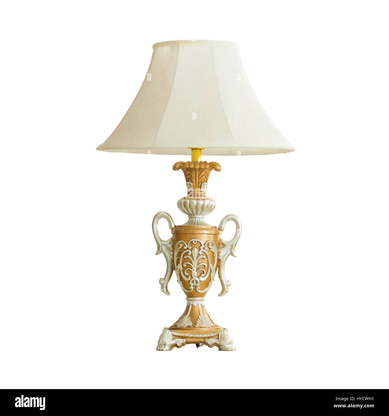 Vintage Luxury lamp isolated on white background Stock Photo
