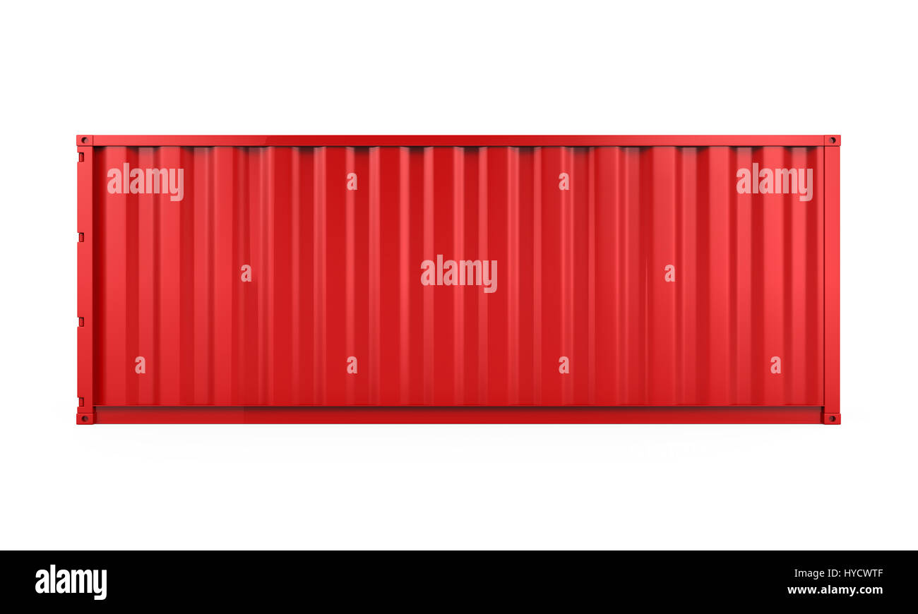 Red Cargo Container Isolated Stock Photo Alamy