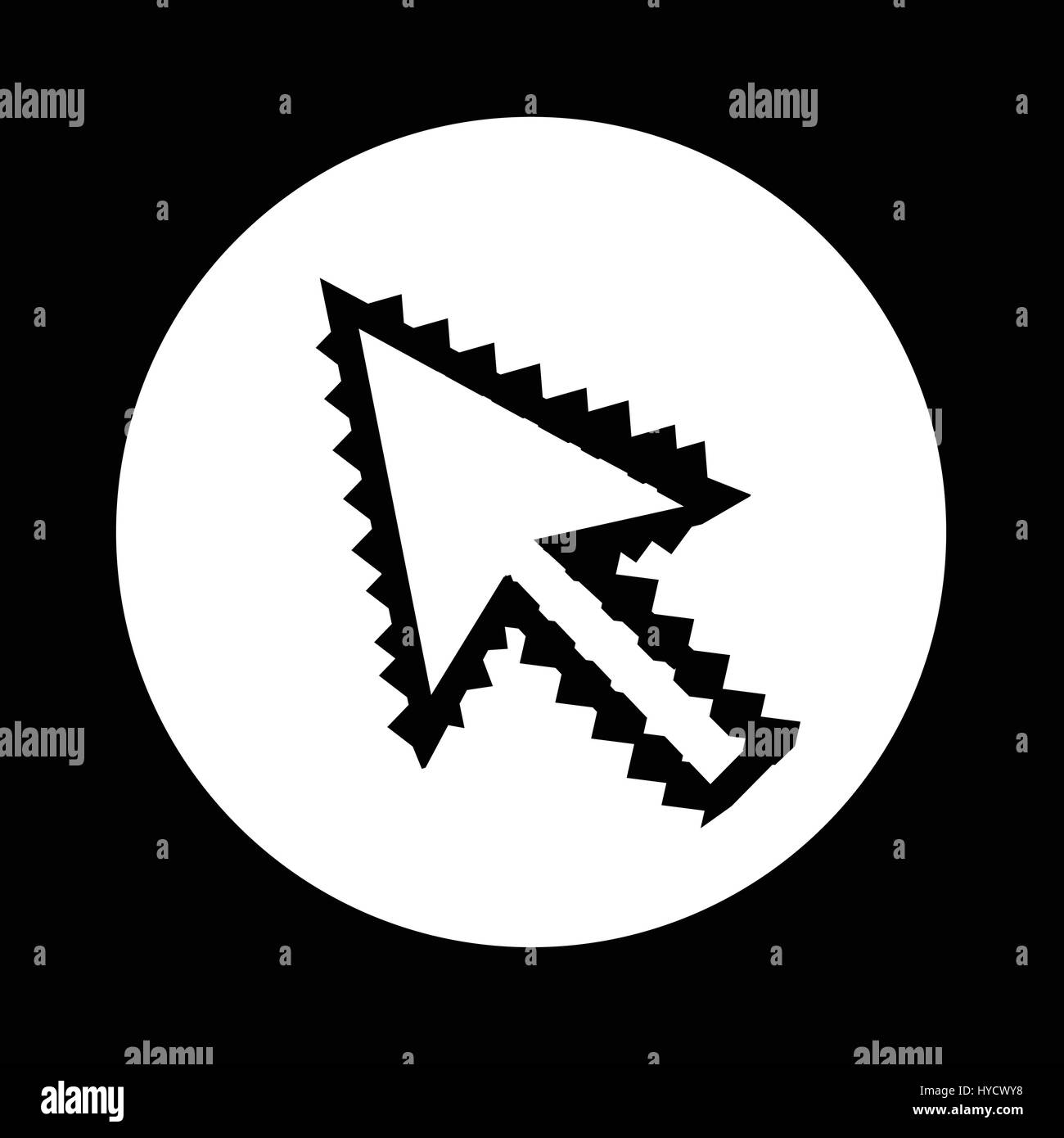 Click arrow mouse shadow Black and White Stock Photos & Images - Alamy
