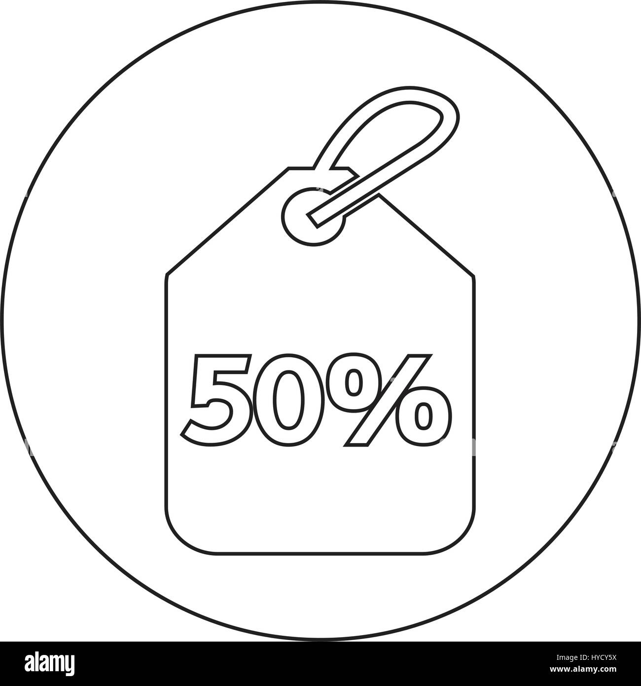 50% sale price tag icon illustration design Stock Vector Image & Art