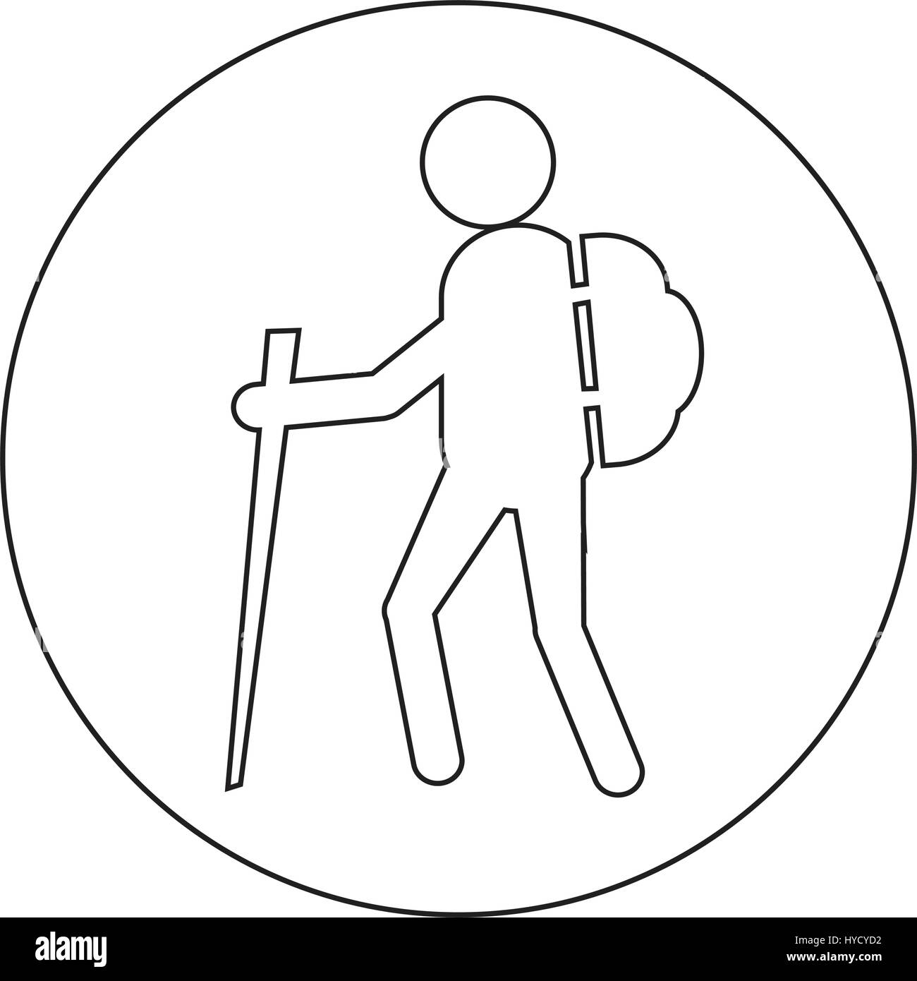 hiking icon illustration design Stock Vector Image & Art - Alamy