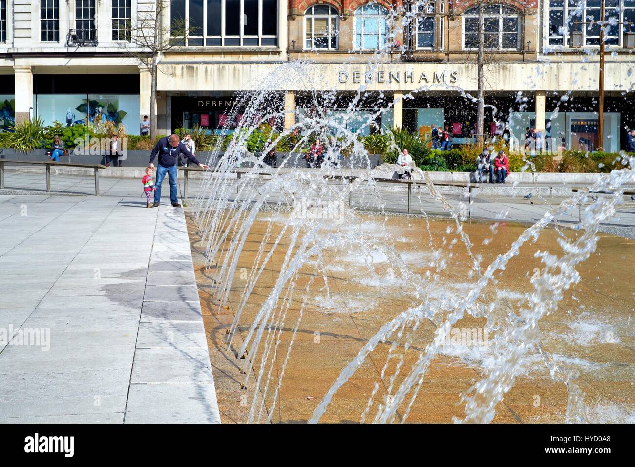 The Gustafson Porter redeveloped Old Market Square water fountain