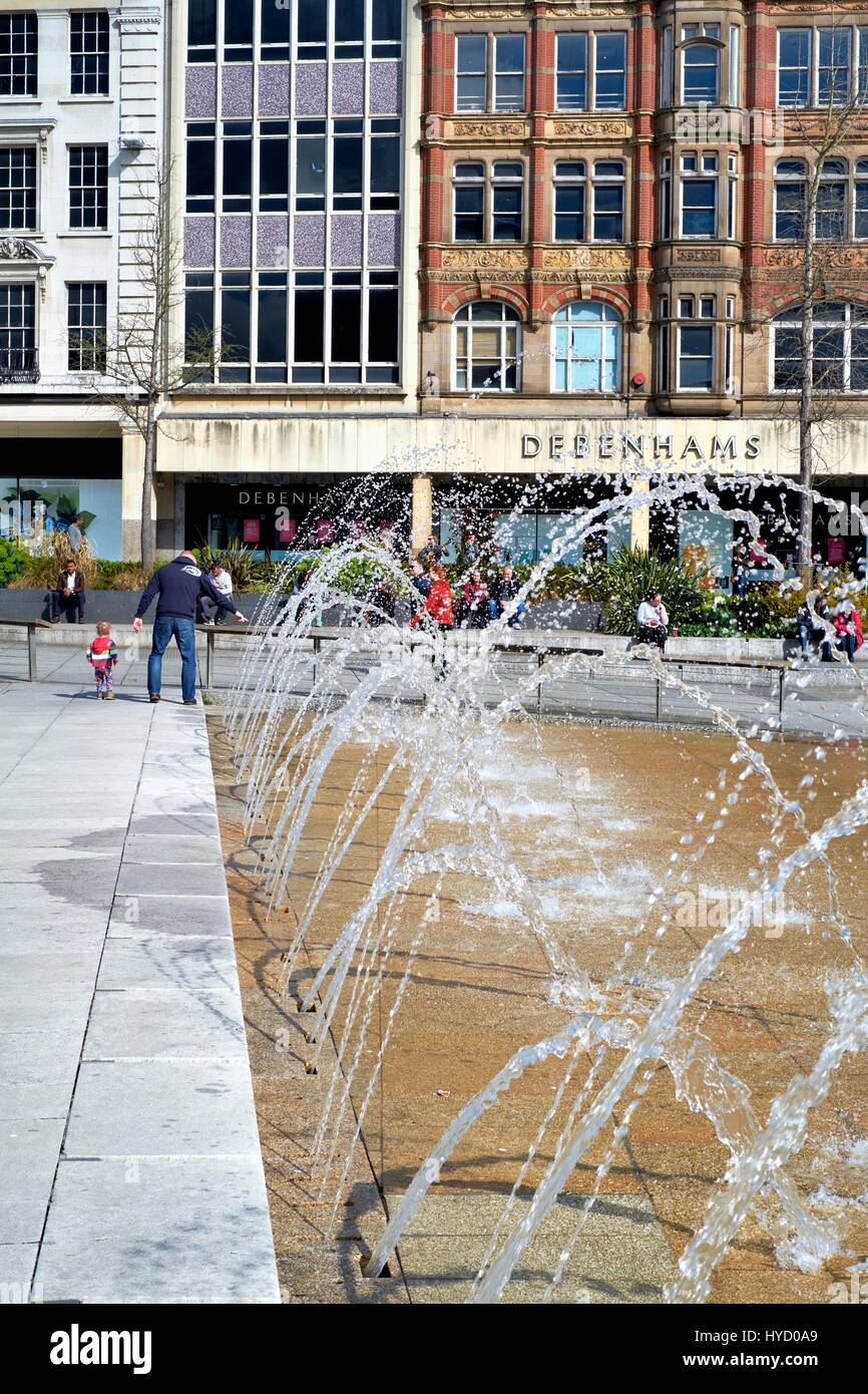 The Gustafson Porter redeveloped Old Market Square water fountain