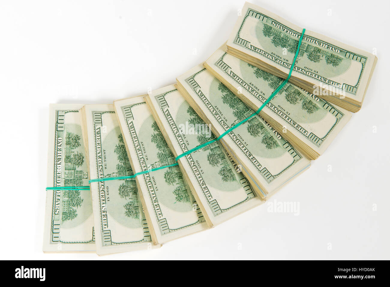 the seventy thousands US dollars heap with clipping path Stock Photo