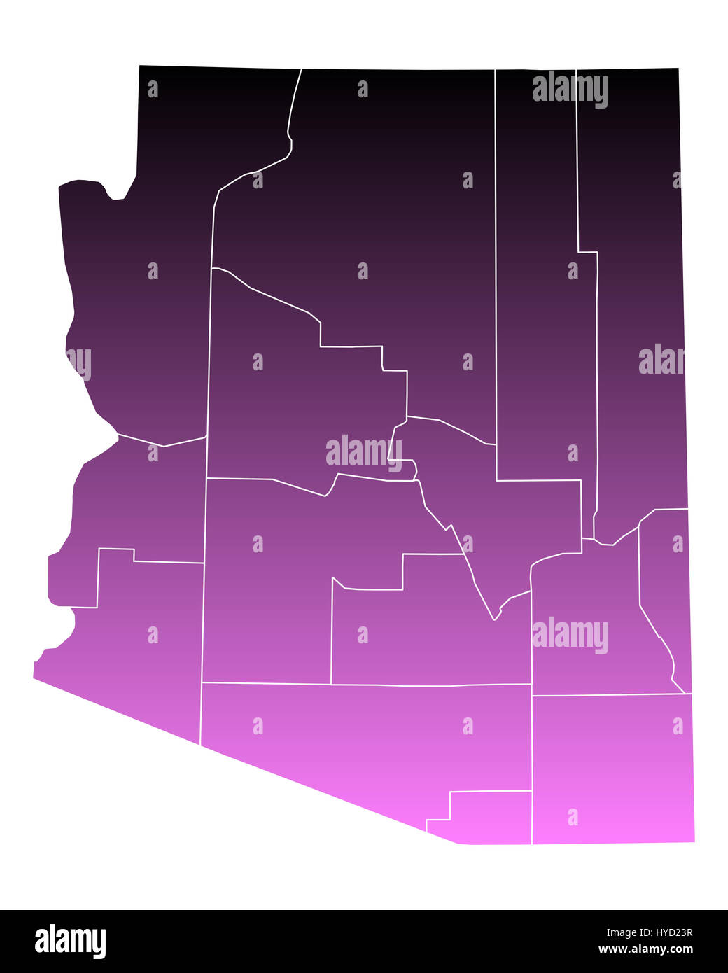 Map of Arizona Stock Photo Alamy
