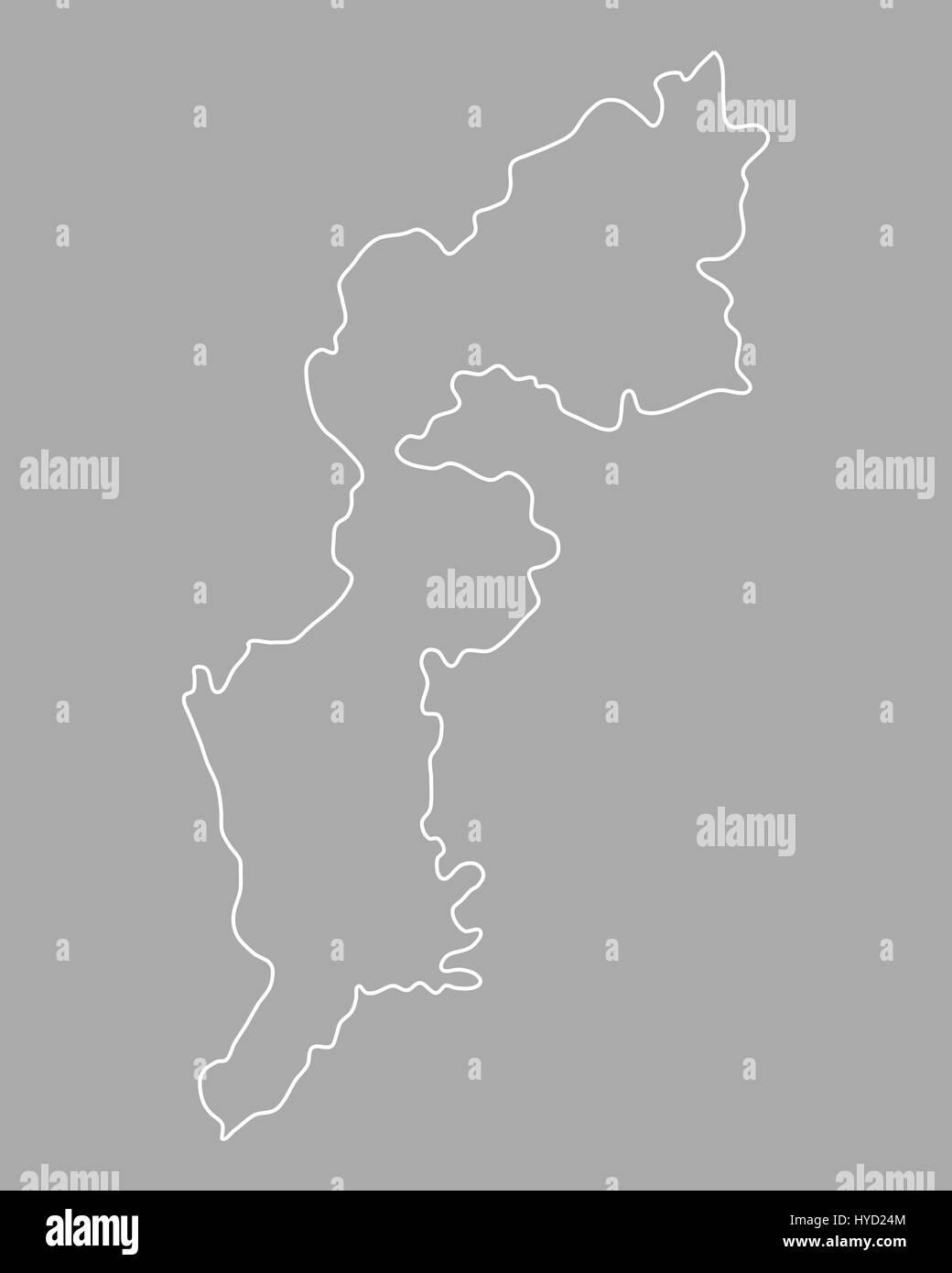Map of Burgenland Stock Photo - Alamy