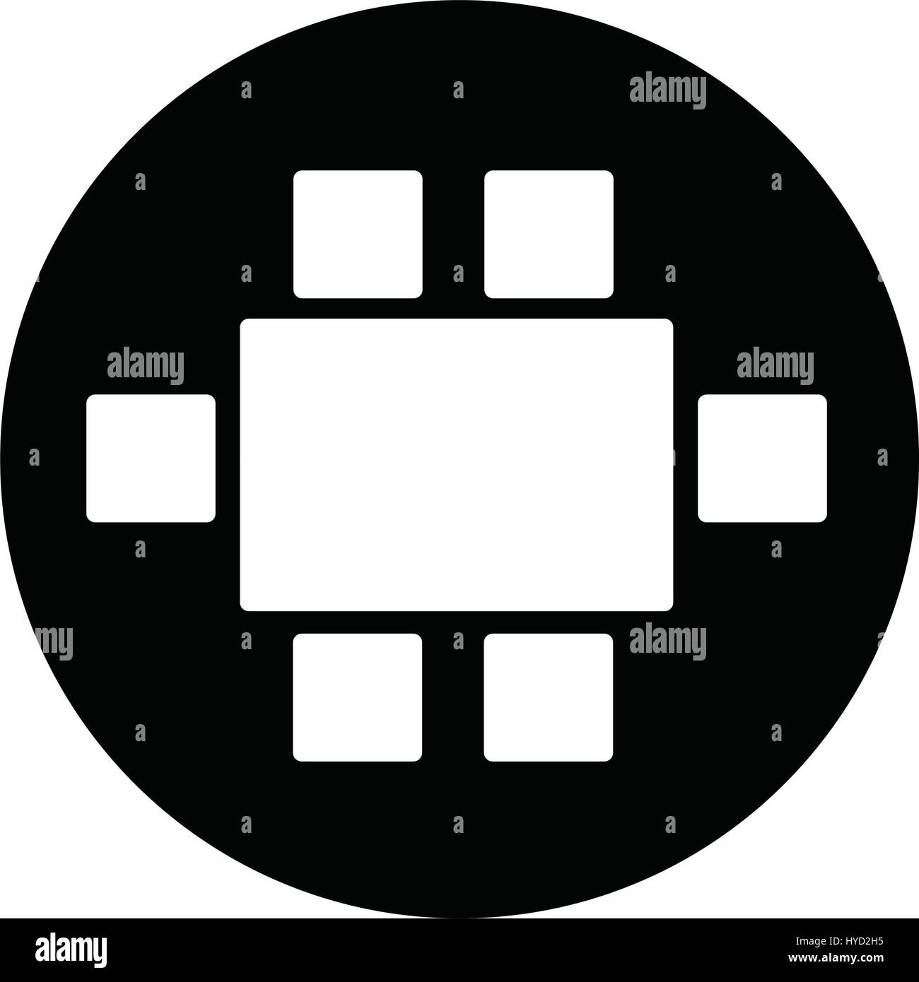 Top View Dinning Furniture Icon Stock Vector Image & Art - Alamy