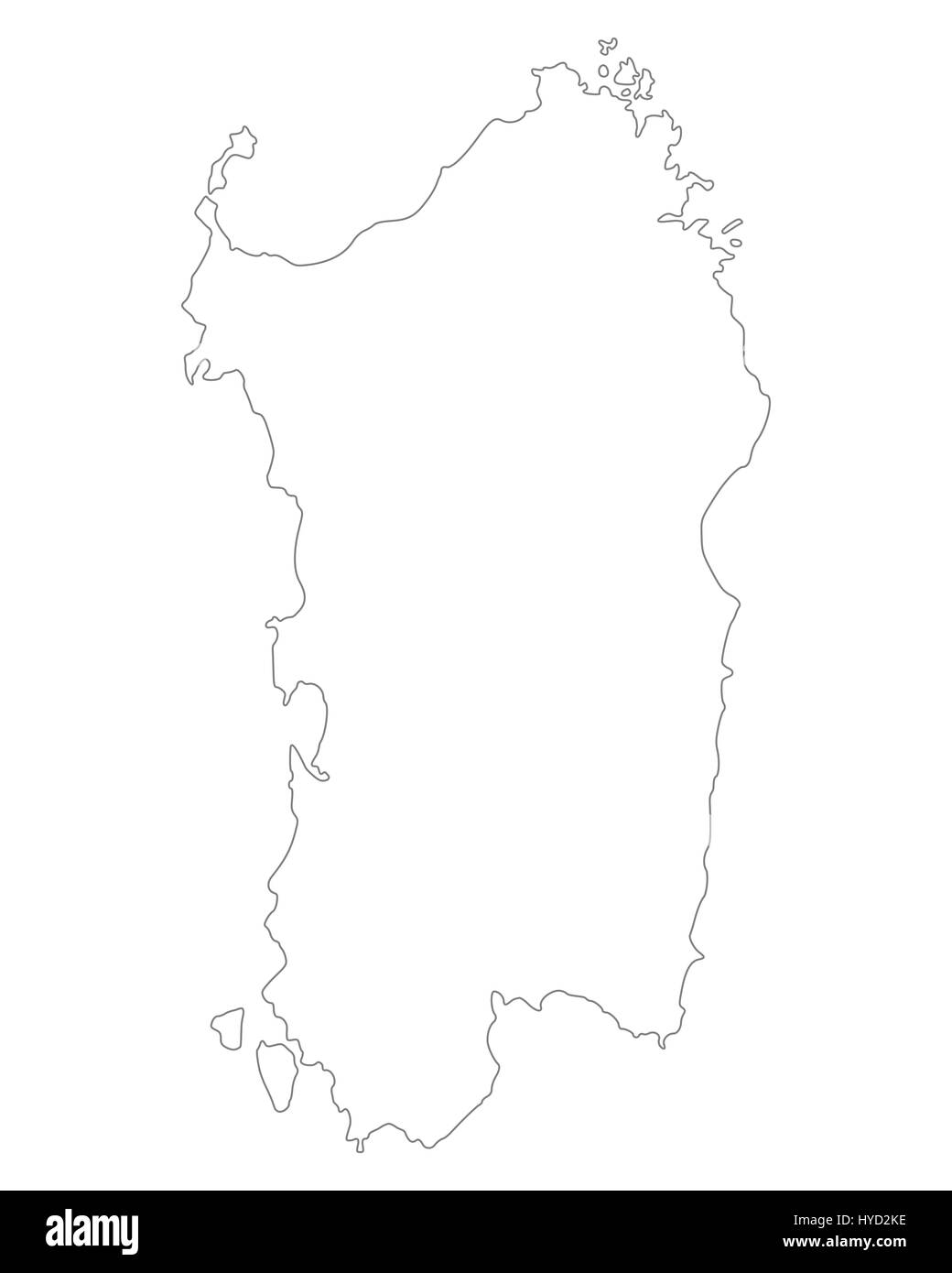 Map of Sardinia Stock Photo Alamy