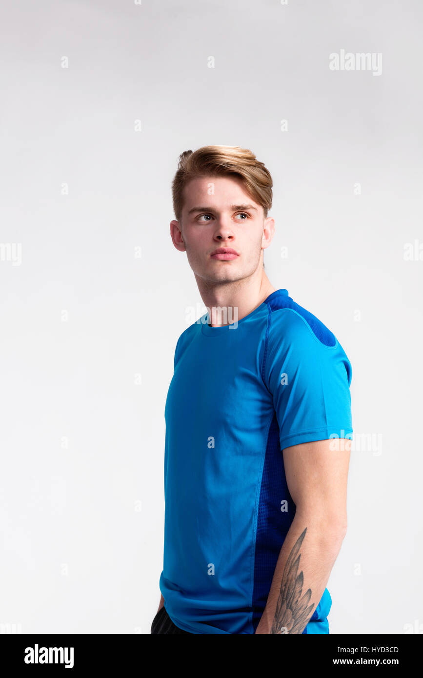 Handsome muscular fit young man hi-res stock photography and images - Alamy