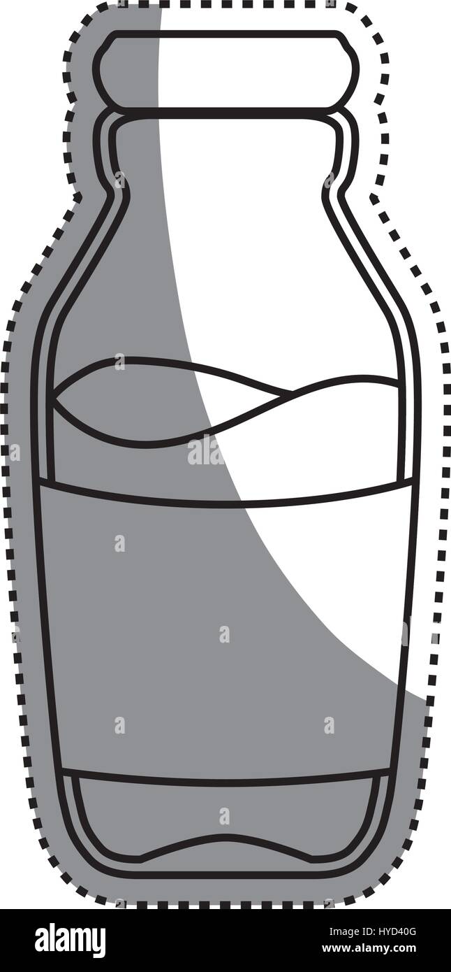 Milk glass bottle vector illustration graphic design Stock Vector Image ...