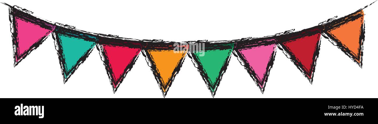 Decorative party pennants Stock Vector