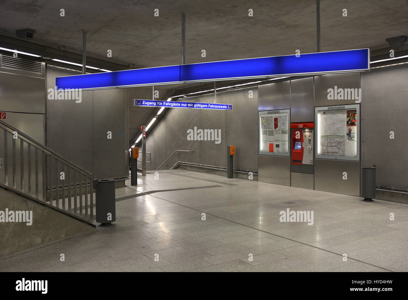 DEU, Germany, Ruhr area, Bochum, subway station Bochumer Verein Jahrhunderthalle. Stock Photo